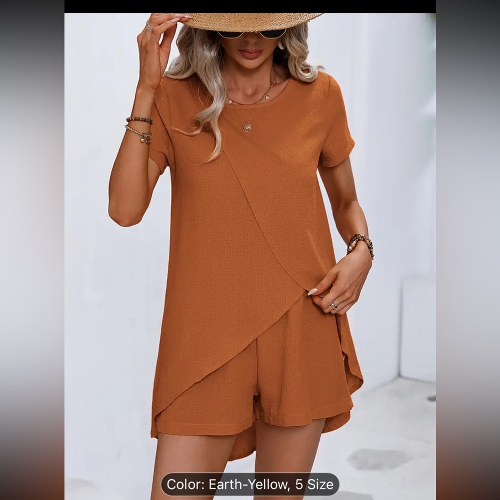 NEW 2 pc latest color short set